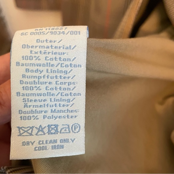 BODEN - Tan Plaid Pattern Belted Trench Coat - Size 4 US - Picture 7 of 8